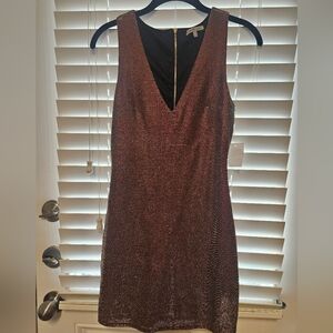 Charlotte Russe Shimmering Brown Mini Dress
